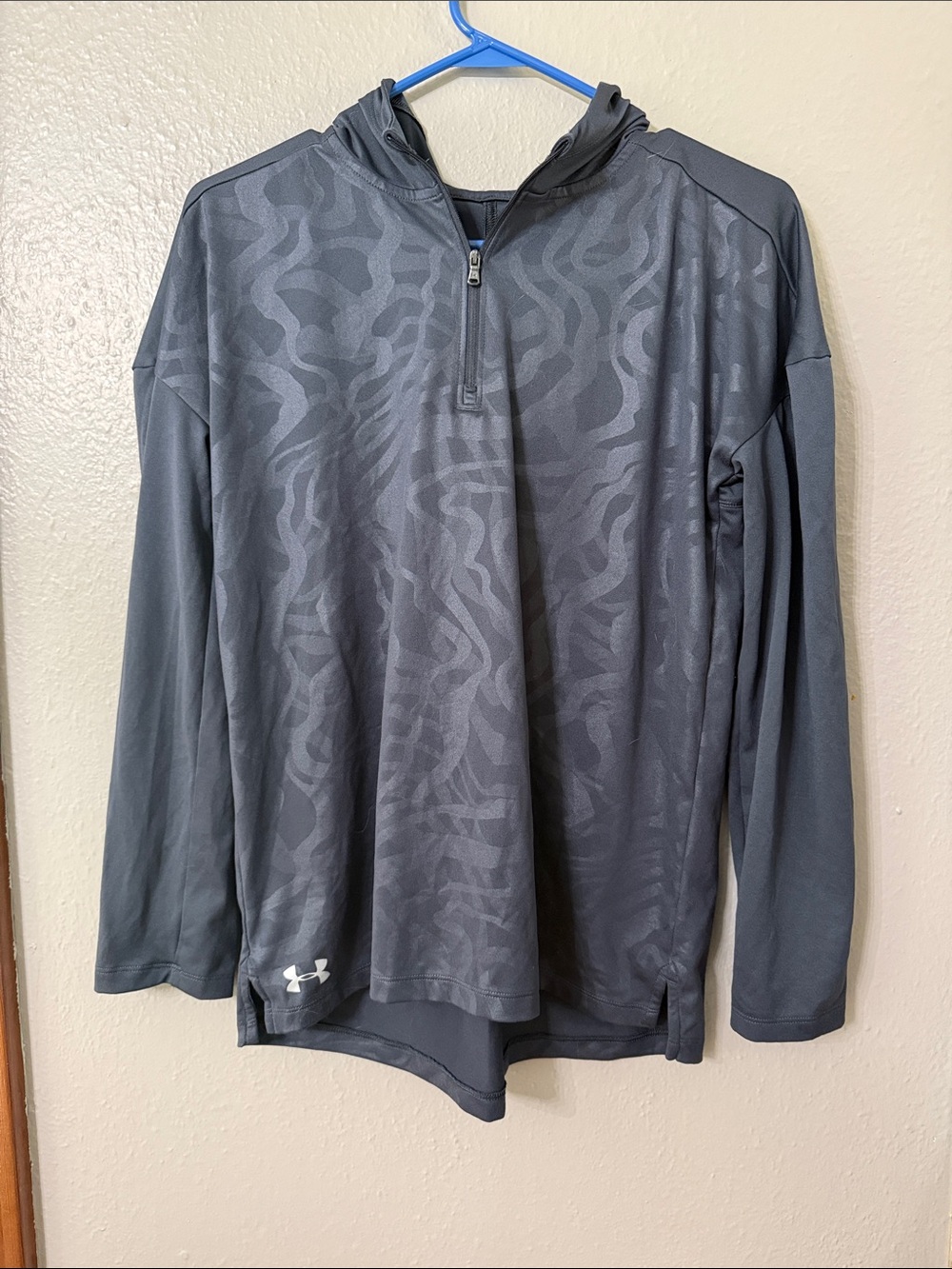 Under Armour Black Hooded Quarter-Zip Pullover